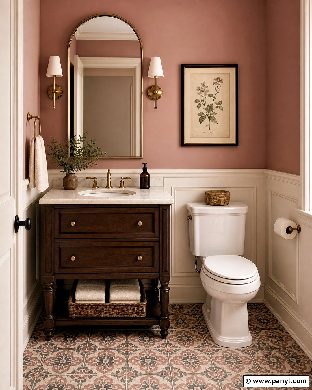 Dusty Rose Small Bathroom - 20 small bathroom colours