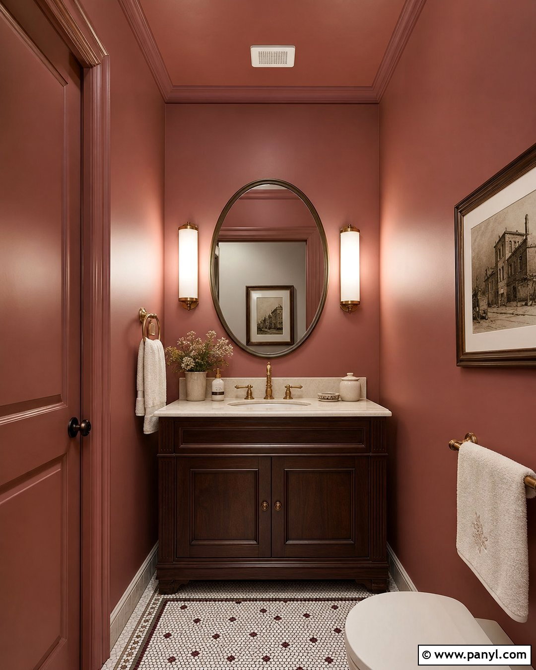Dusty Rose Small Bathroom Walls - 25 Small Bathroom Wall Color Ideas