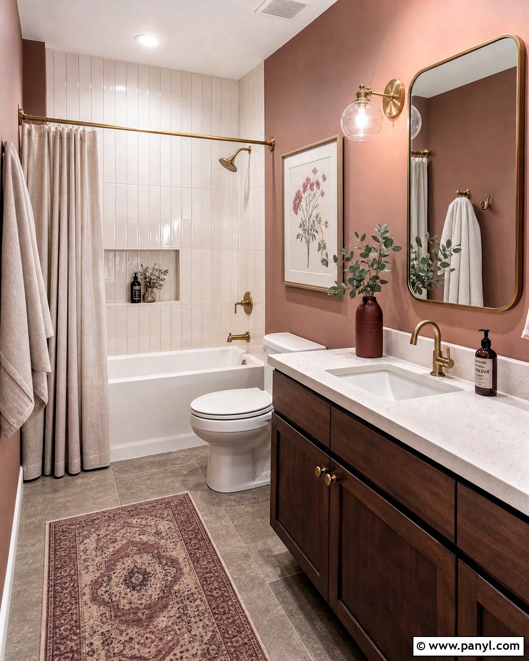 Dusty Rose Small Bathroom - 20 bathroom color ideas for small bathrooms