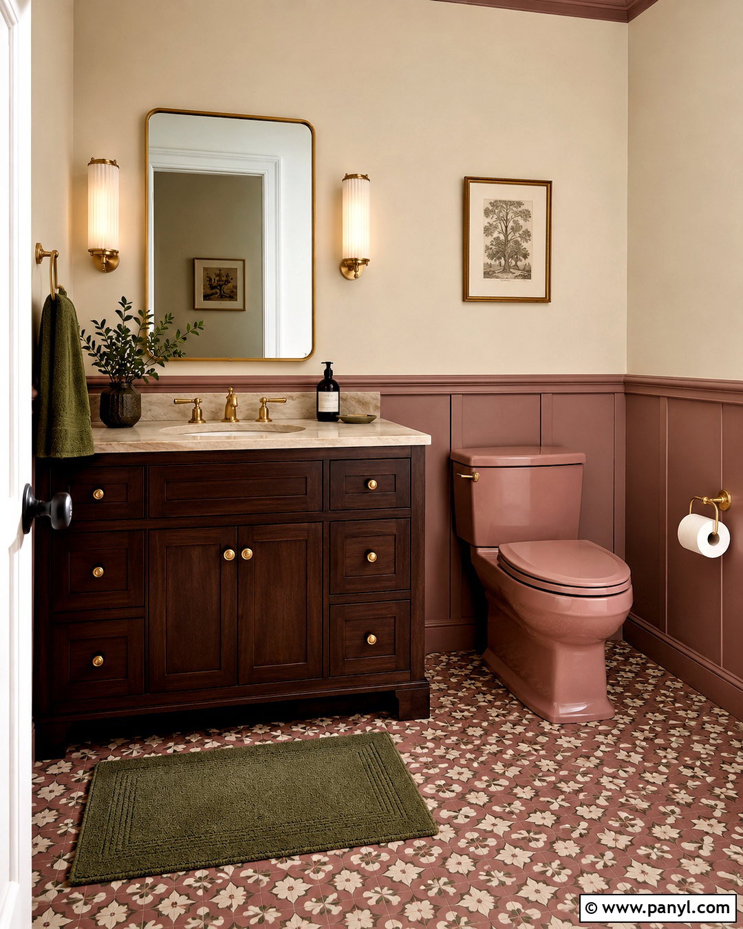 Dusty Rose Toilet Bathroom - 35 Toilet Color Ideas