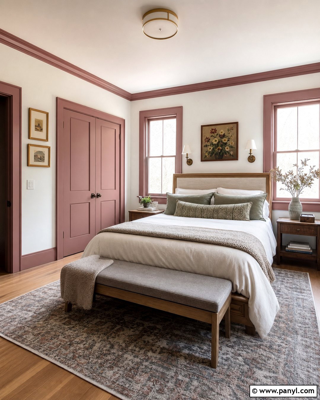Dusty Rose Trim - 25 Trim Color For White Walls