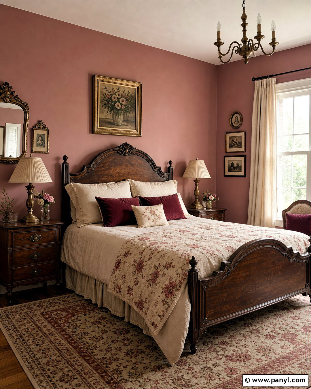 Dusty Rose Vintage Bedroom - 20 bedroom pastel colors room ideas