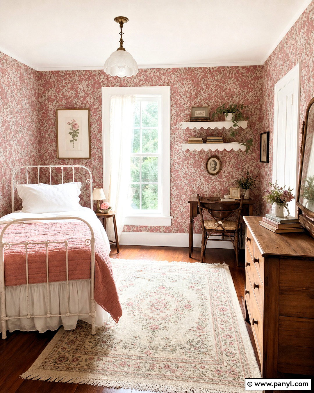 Dusty Rose Vintage Girl Bedroom - 20 girl bedroom designs pink ideas