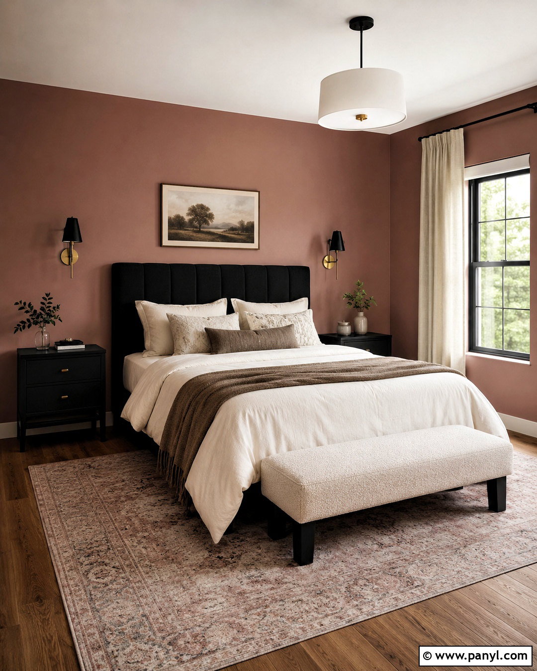 Dusty Rose Walls With Black Accents - 20 Wall Colors That Go With Black Ideas