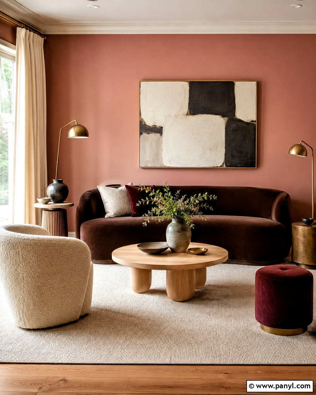 Dusty Rose Walls With Brown Sofa - 20 Wall Color For Brown Sofa Ideas