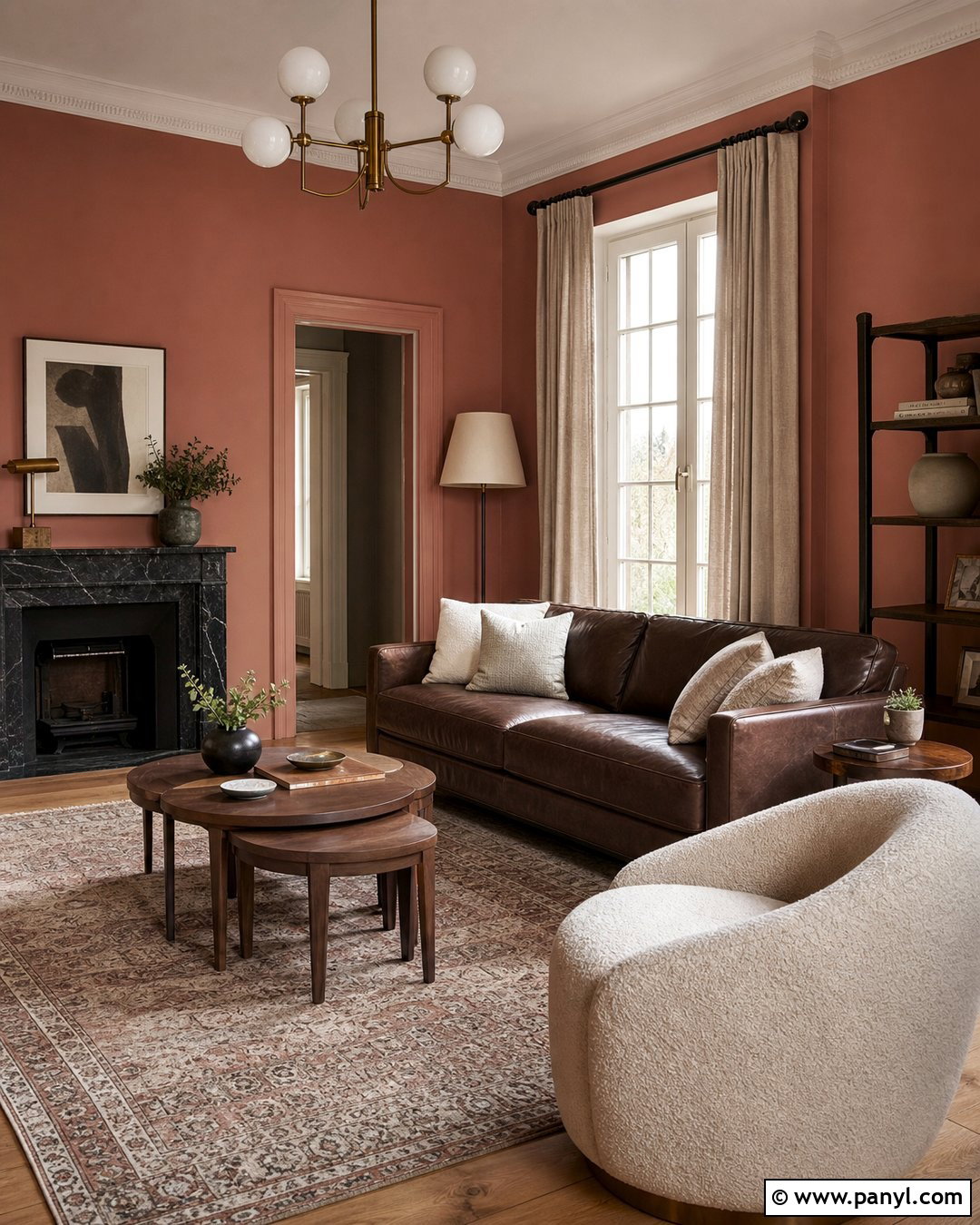 Dusty Rose Walls With Chocolate Brown - 30 pink wall color combination ideas