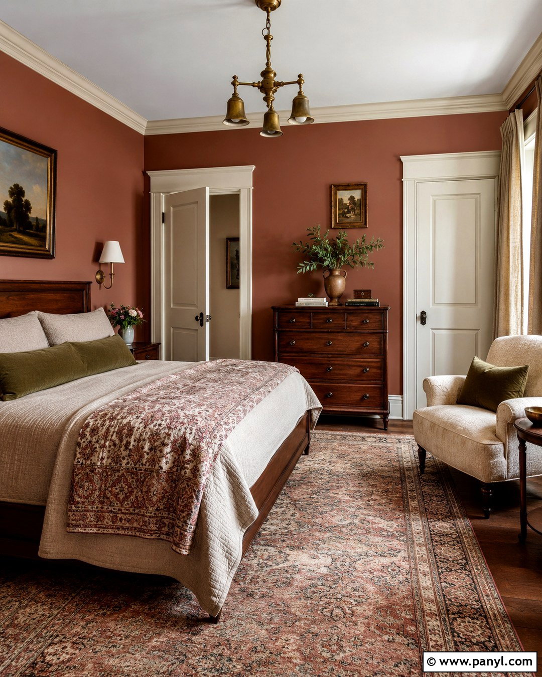 Dusty Rose Walls With Cream Trim - 20 Cream Trim Wall Color Ideas