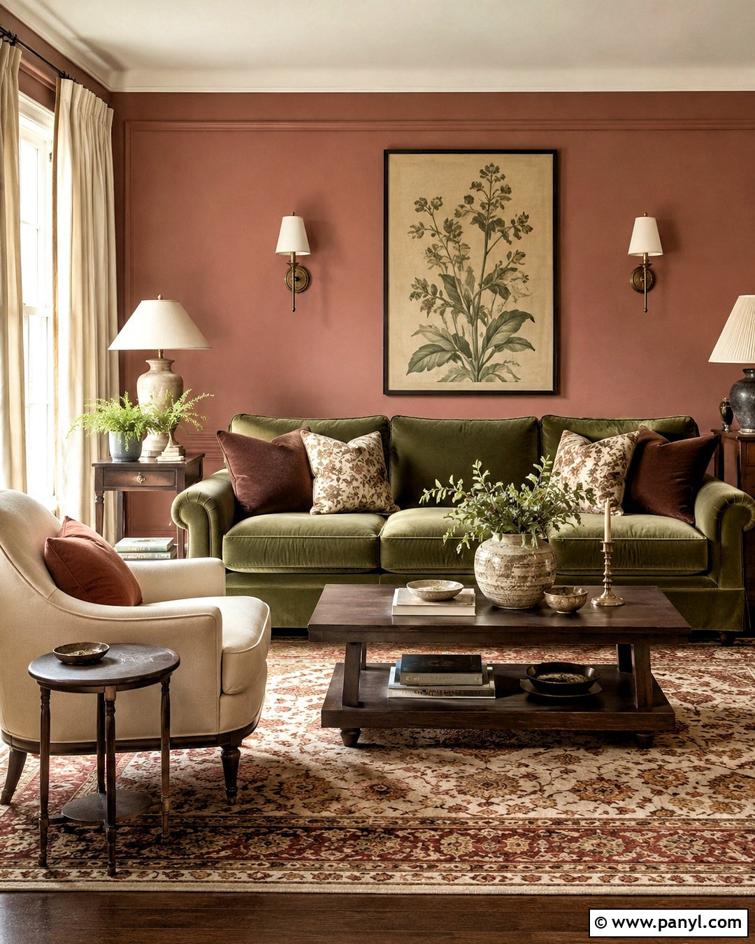 Dusty Rose Walls With Olive Green Couch - 20 Wall Color For Olive Green Couch Ideas