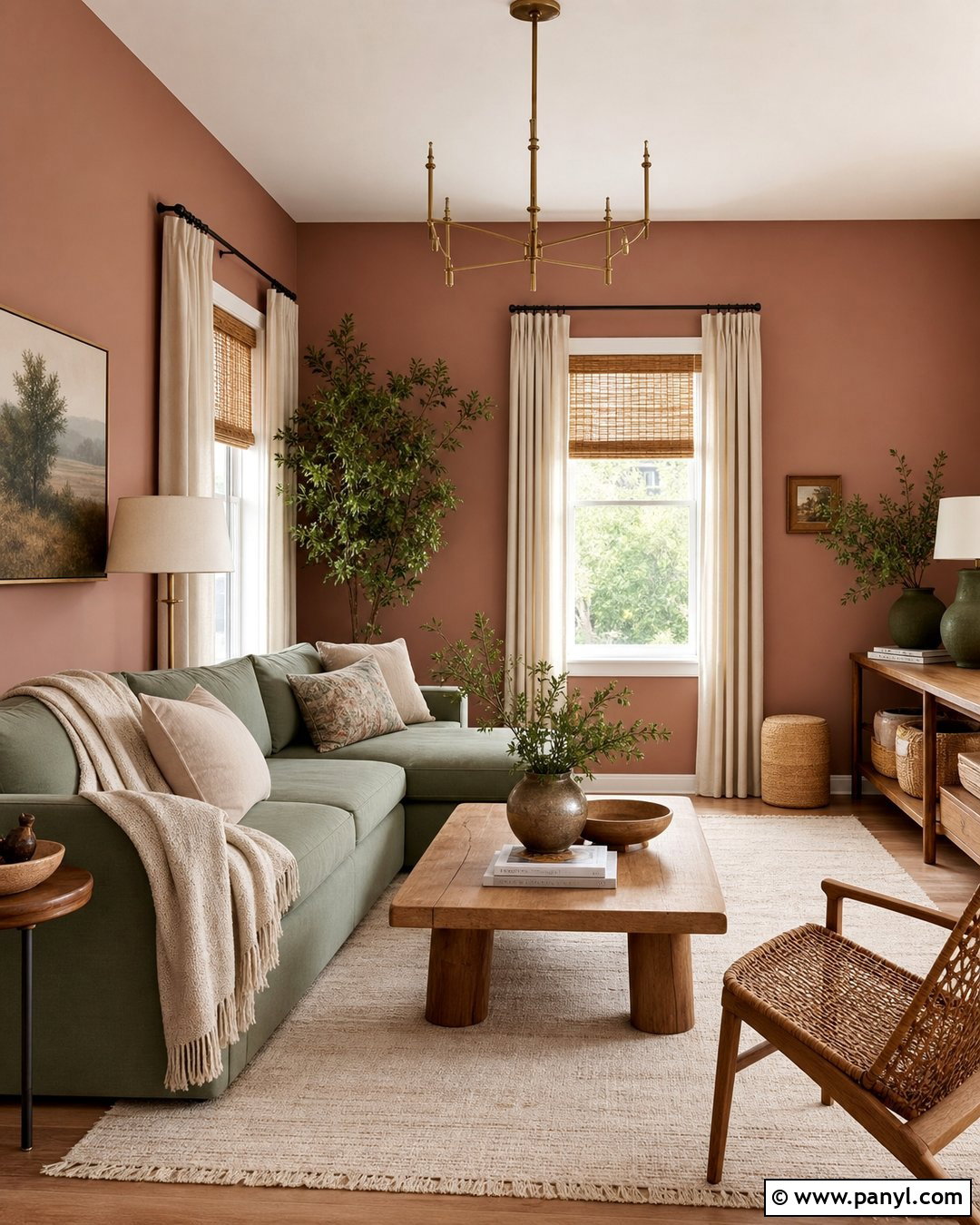 Dusty Rose Walls With Sage Green Decor - 35 Dusty Rose Wall Paint Ideas