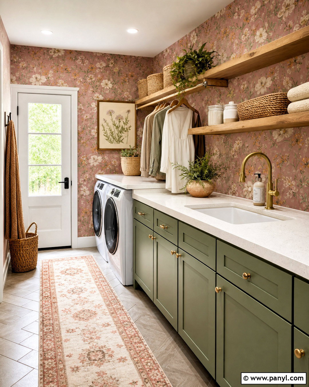 Dusty Rose Wildflower Wallpaper Laundry Room - 20 dusty rose wallpaper ideas