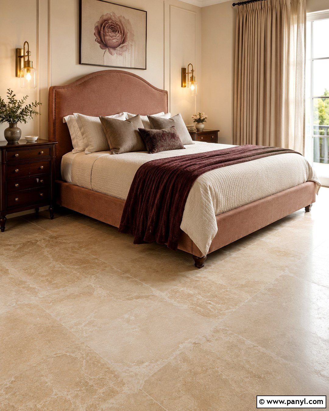 Dusty Rose With Beige Tile - 20 Colors That Go With Beige Tile Ideas