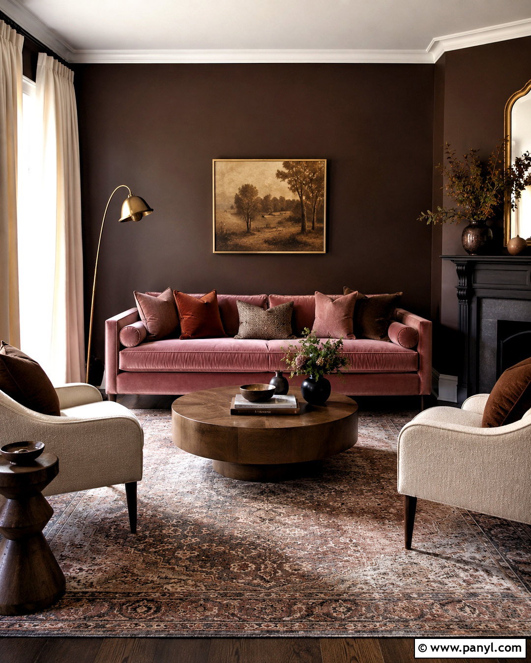 Dusty Rose With Brown Walls - 20 What Color Goes With Brown Walls