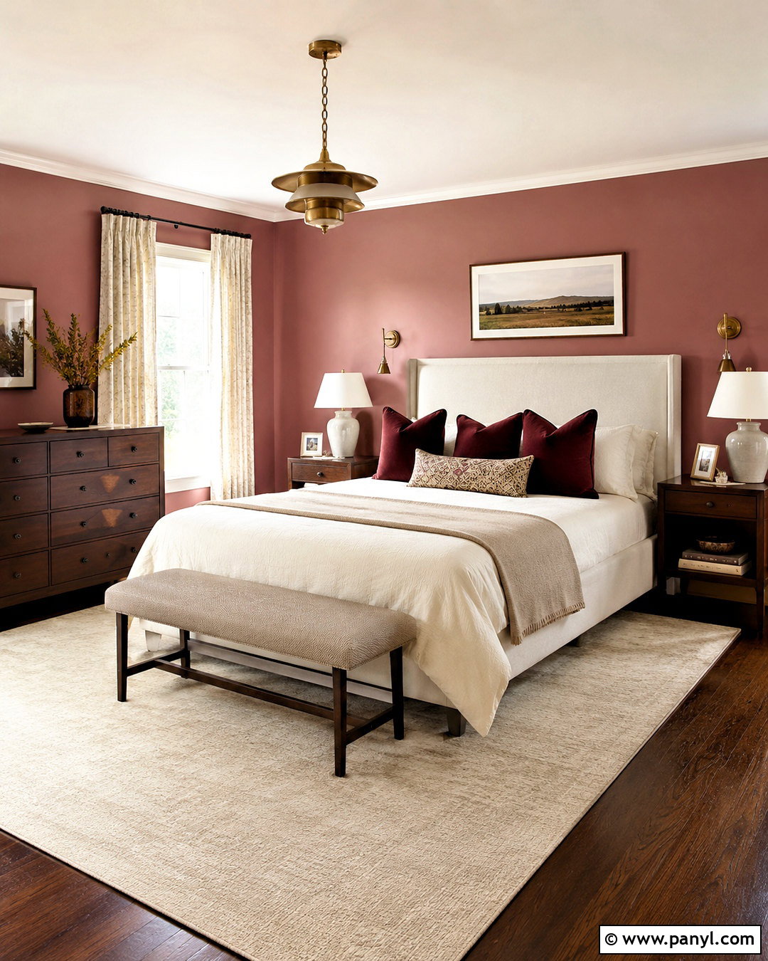 Dusty Rose With Dark Wood - 20 paint colors that go with dark wood ideas