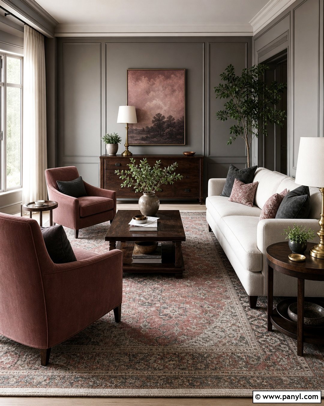 Dusty Rose With Gray Walls - 25 Colors That Go With Gray Walls