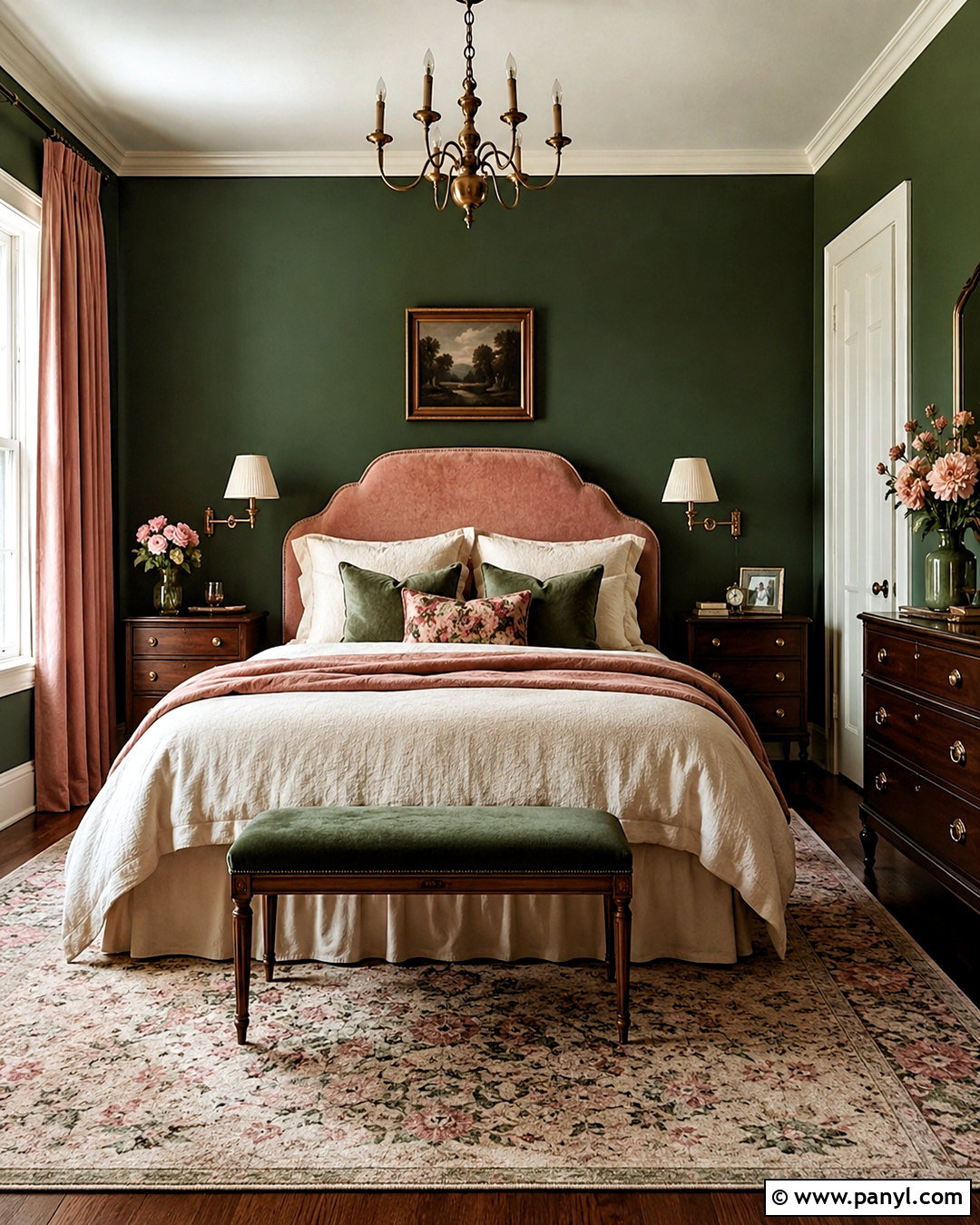 Dusty Rose With Green Walls - 20 What Colour Goes With Green Walls