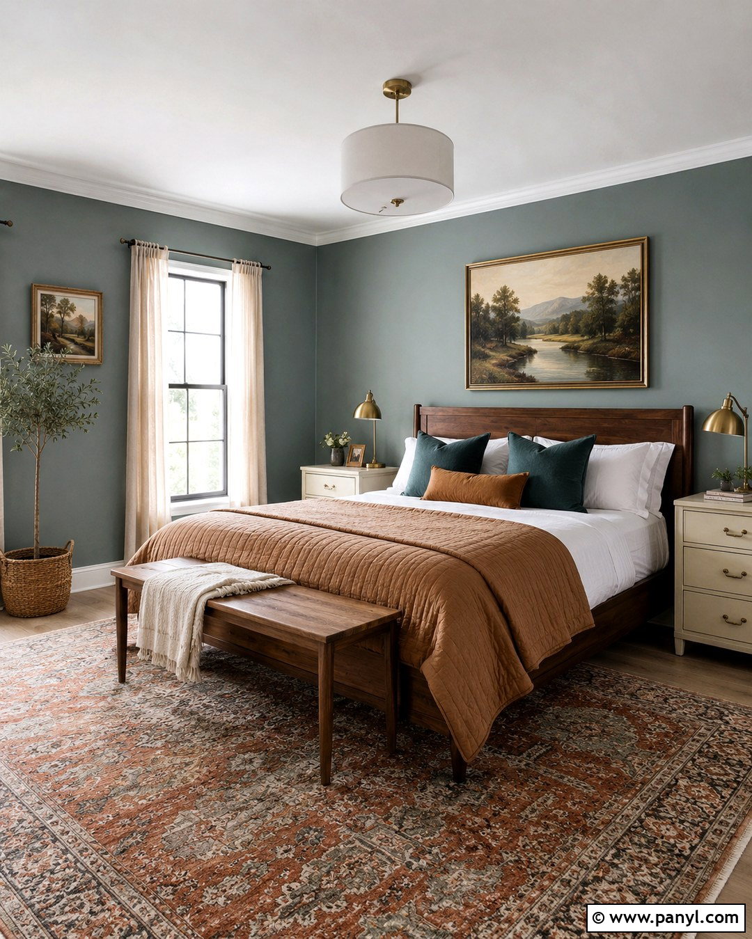 Dusty Teal Bedroom - 20 Painted Wall Colors