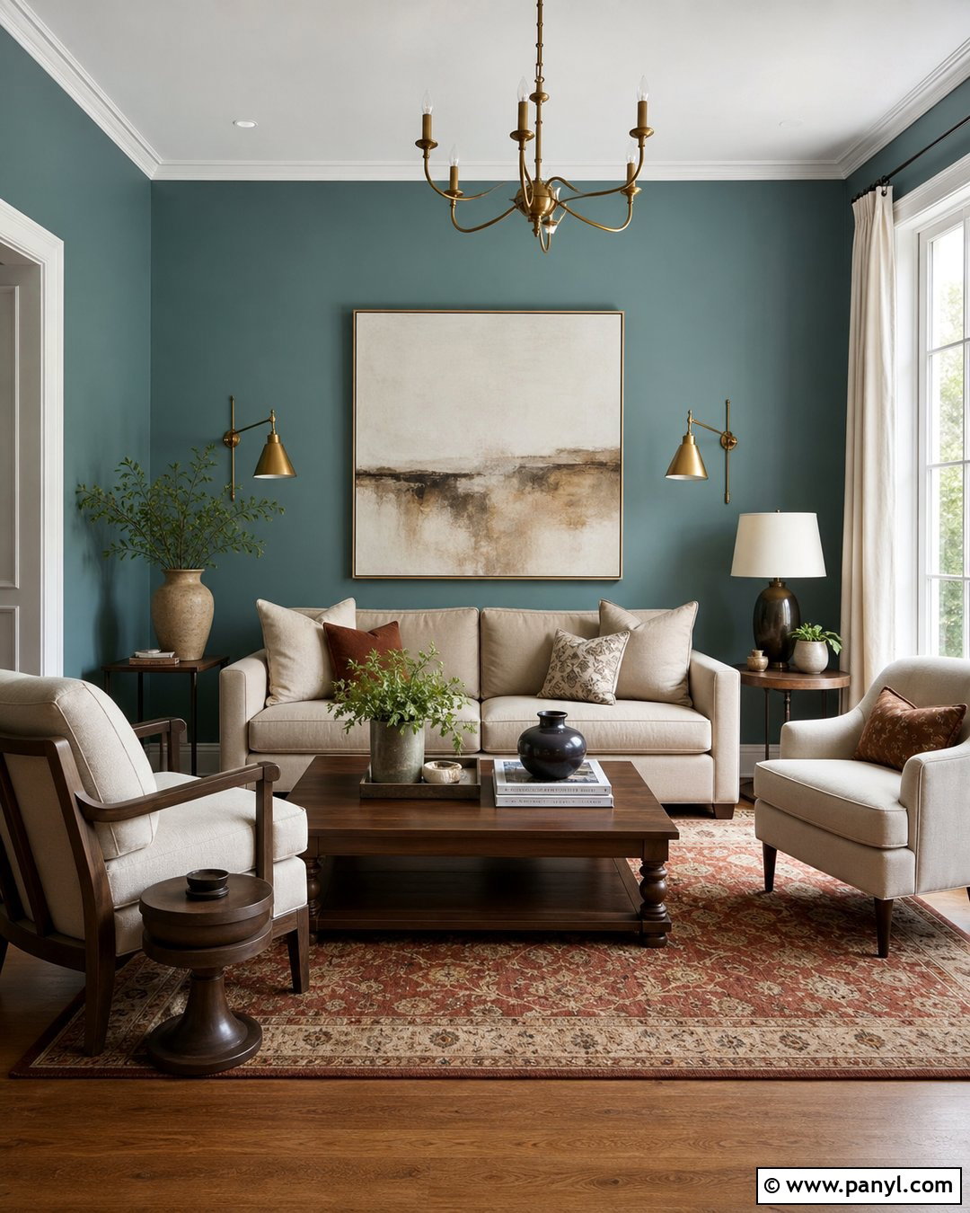 Dusty Teal Drawing Room Walls - 30 drawing room wall color ideas