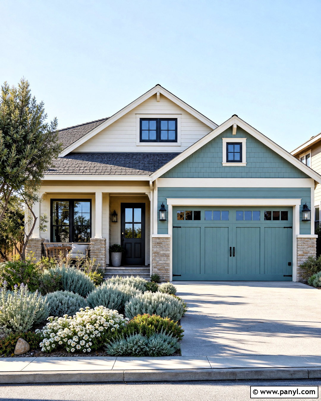 Dusty Teal Garage Door - 20 garage door paint colors