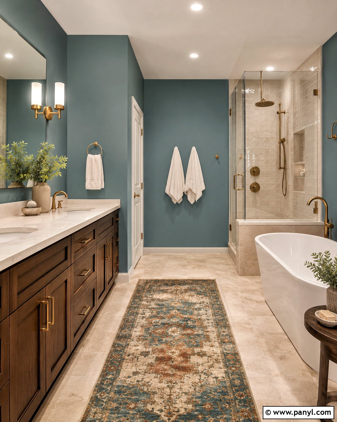 Dusty Teal Master Bath - 20 master bath paint colors