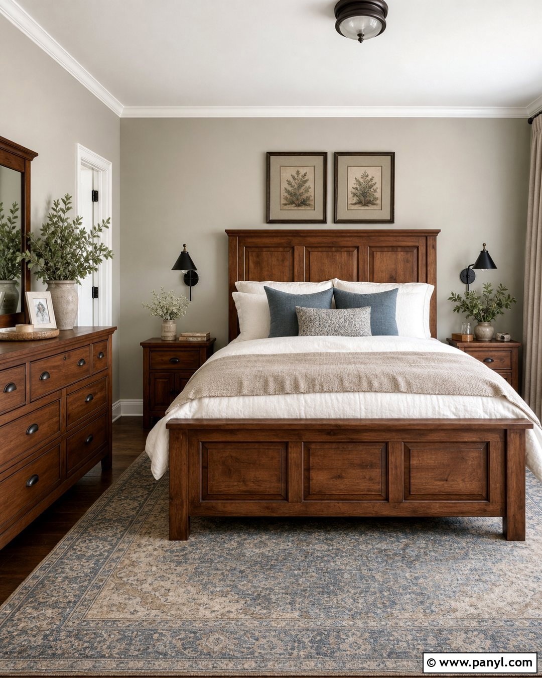 Early American Alder Wood Bedroom - 20 Alder Wood Color Ideas