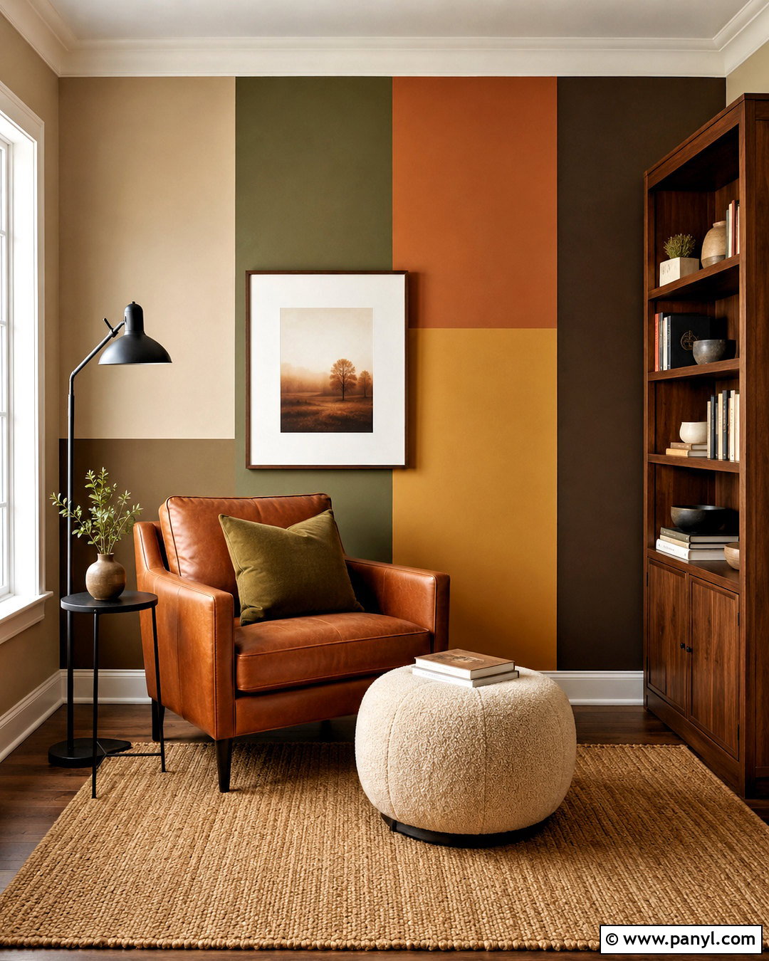 Earth Tone Paint Swatch Wall - 20 paint swatches wall ideas