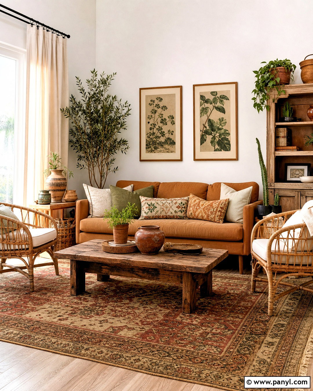 Earthy Boho Living Room - 20 warm earthy living room ideas
