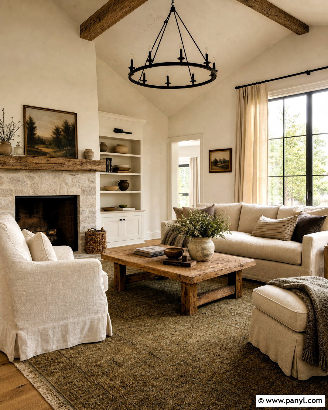 Earthy Farmhouse Living Room - 20 warm earthy living room ideas