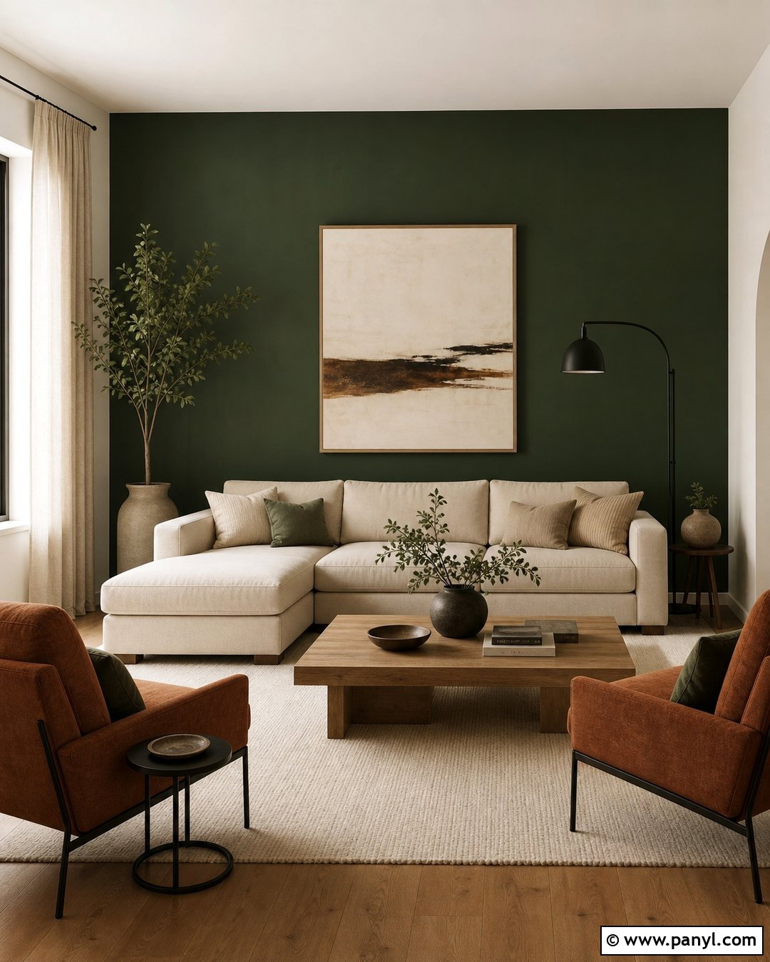 Earthy Green Accent Wall - 20 Earthy Green Walls