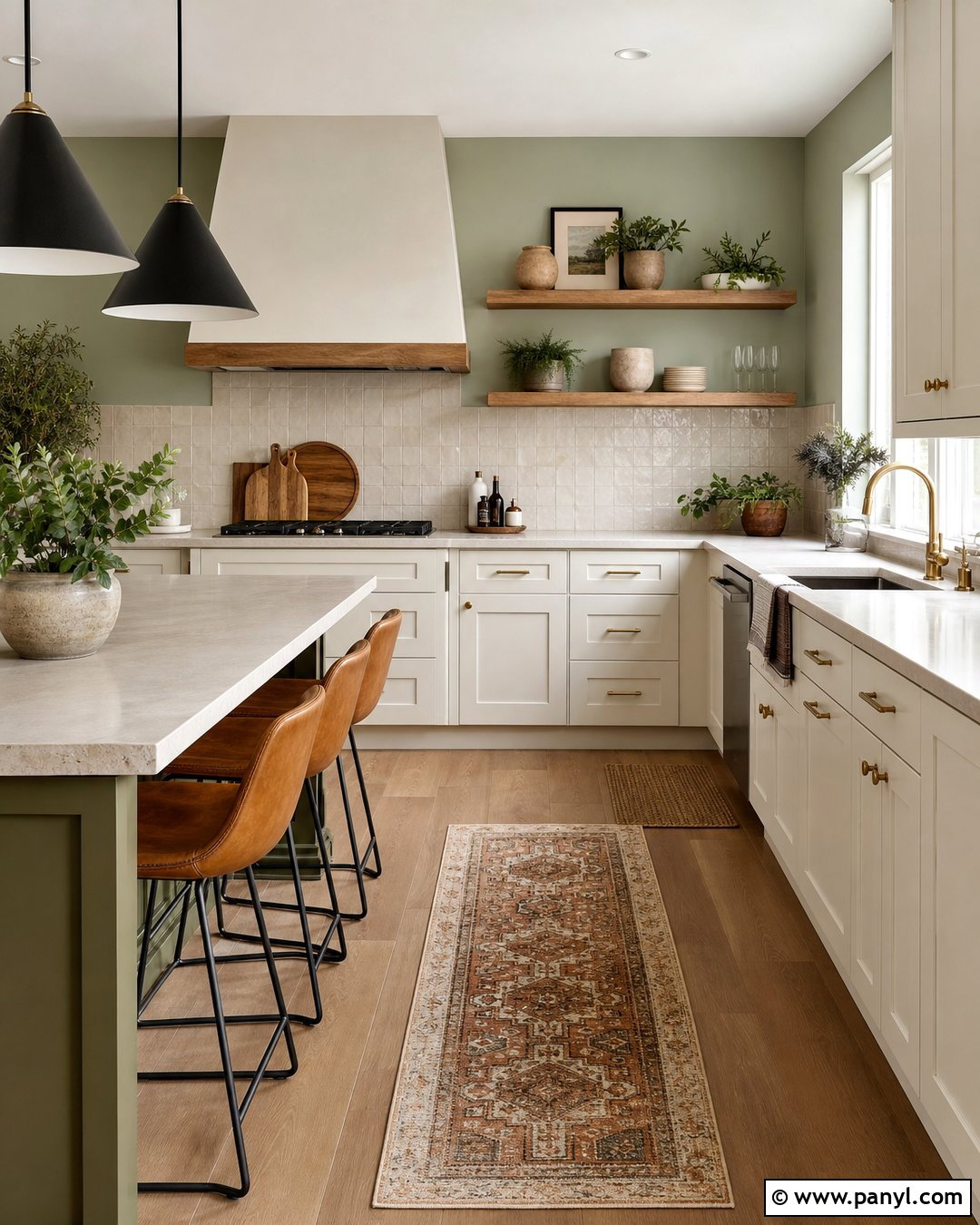 Earthy Green Kitchen Walls - 20 Earthy Green Walls