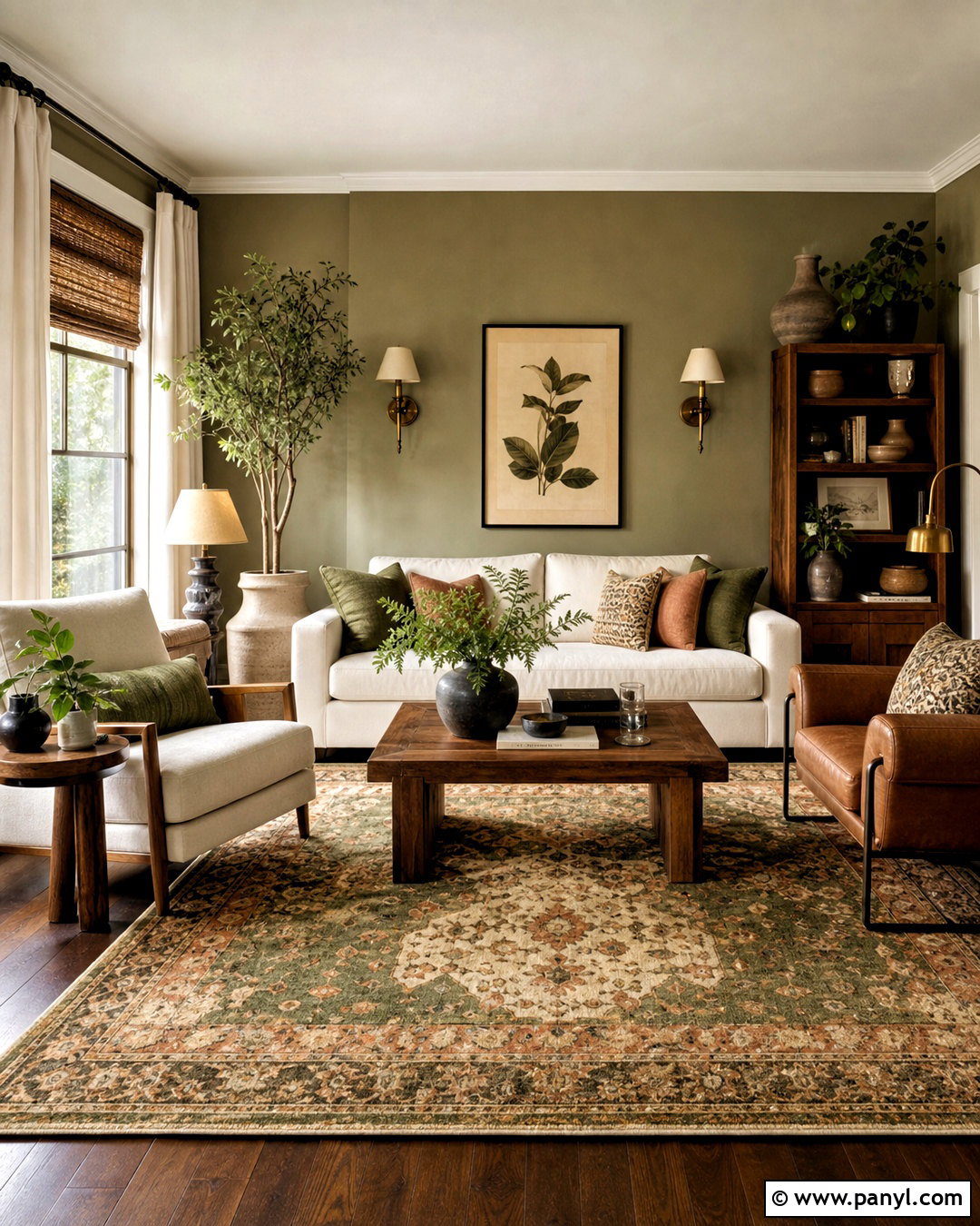 Earthy Green Living Room - 20 living room inspiration ideas