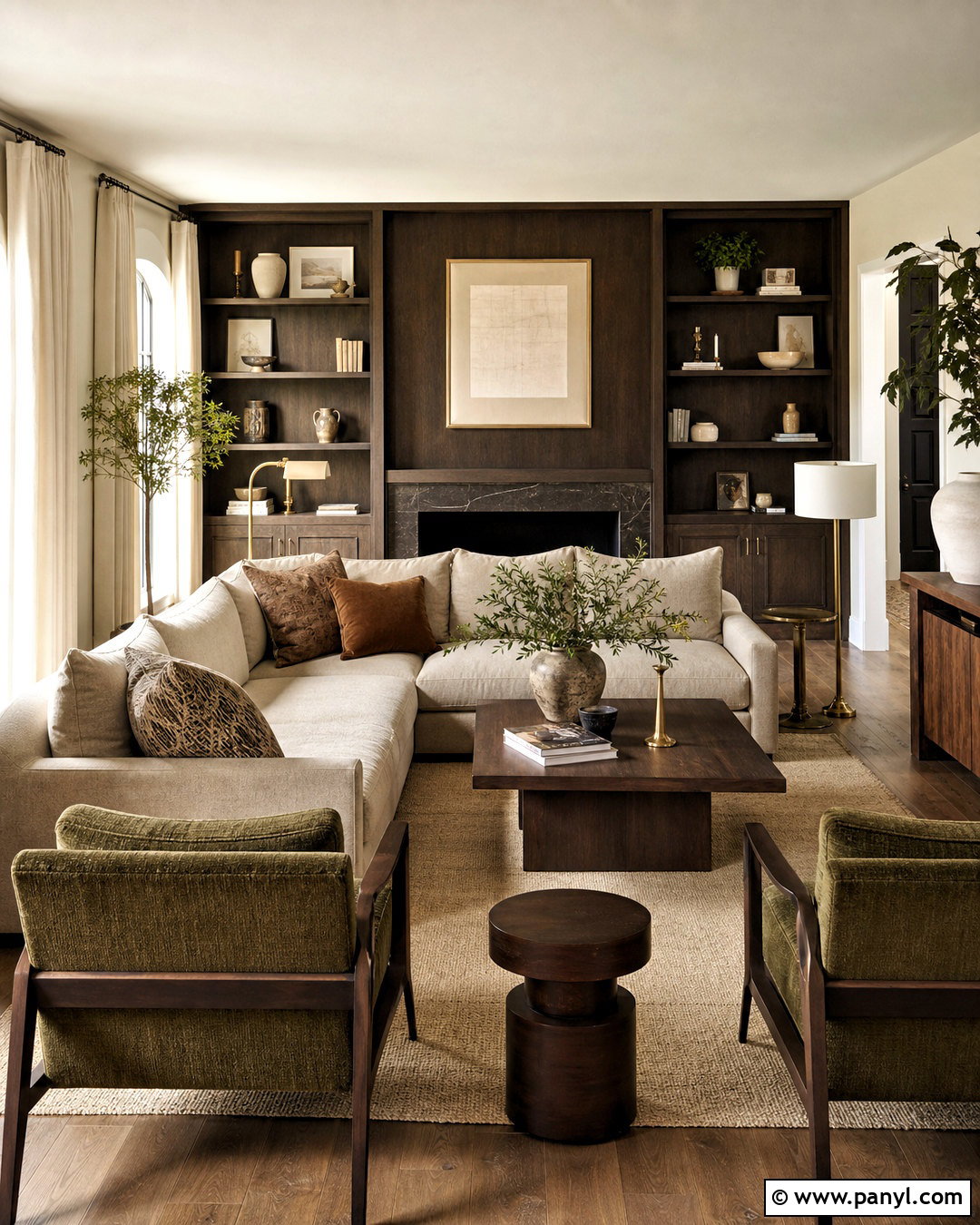 Earthy Living Room With Dark Wood - 20 warm earthy living room ideas