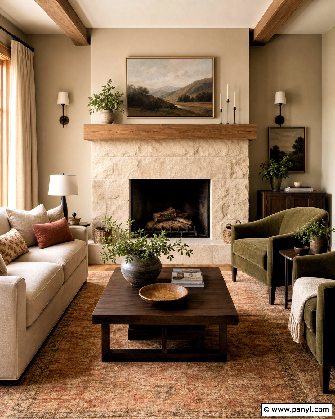 Earthy Living Room With Fireplace - 20 warm earthy living room ideas