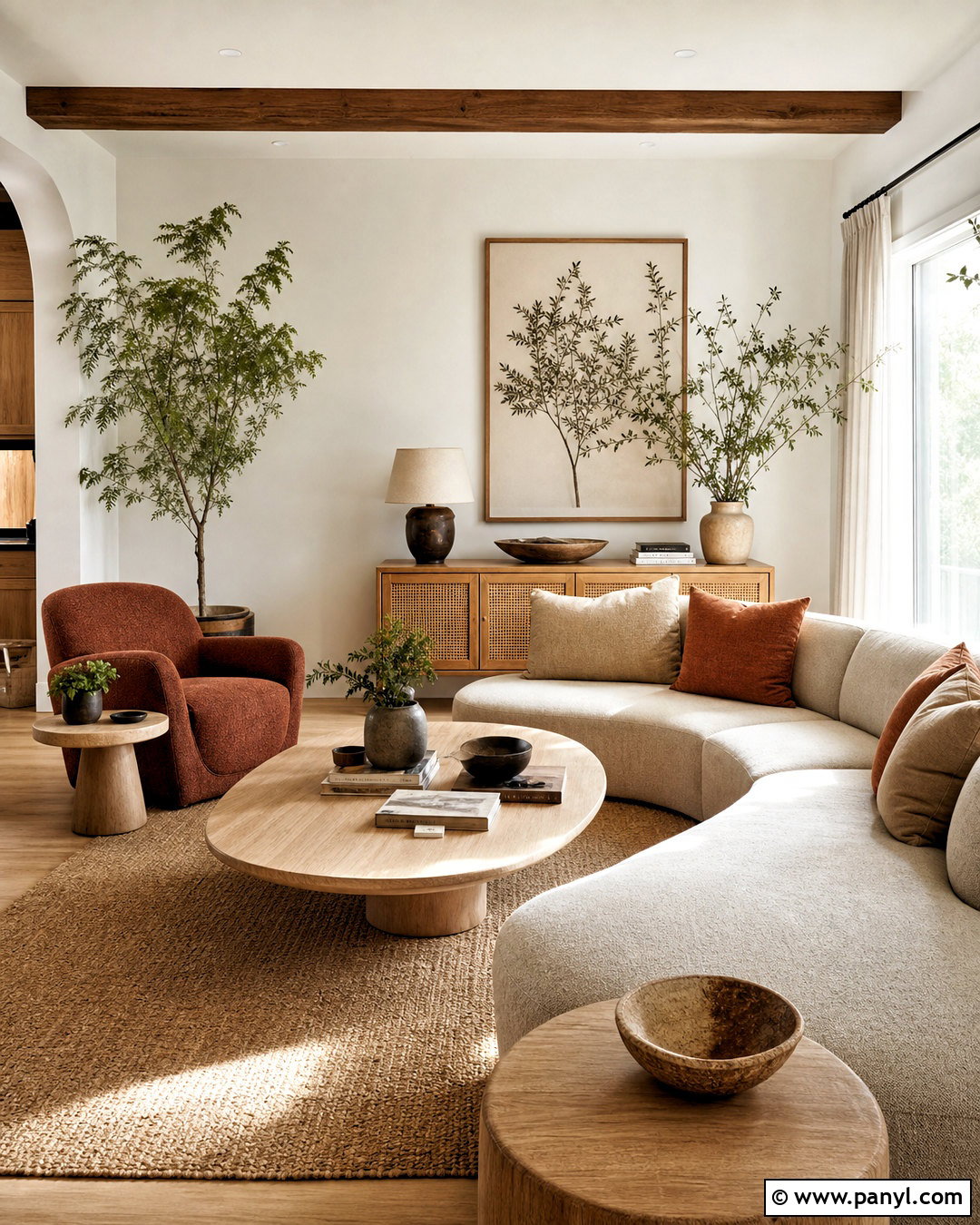 Earthy Living Room With Light Wood - 20 warm earthy living room ideas