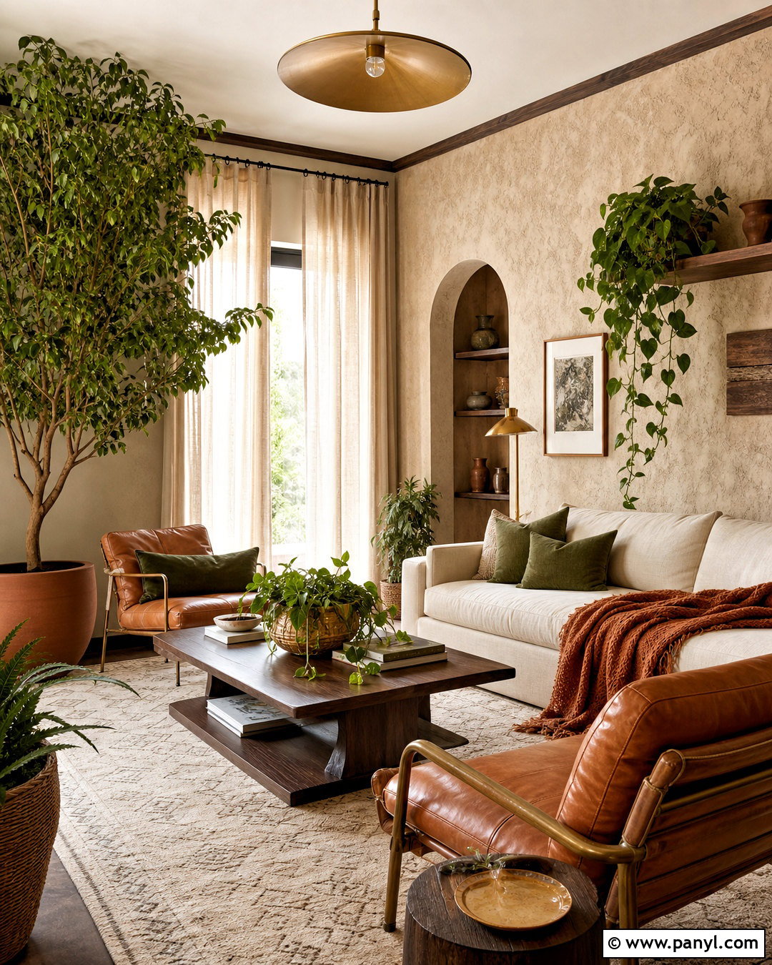 Earthy Living Room With Plants - 20 warm earthy living room ideas