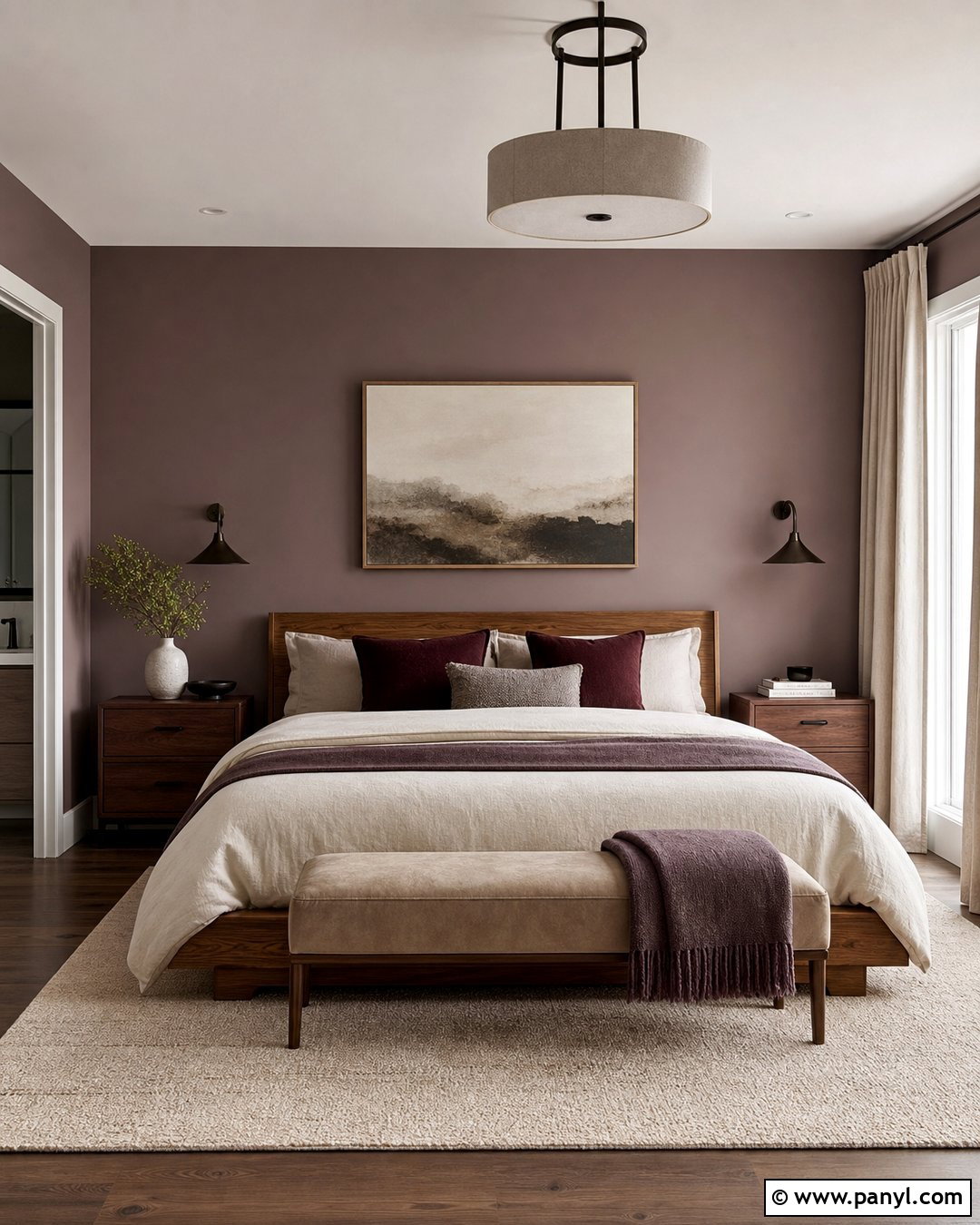 Earthy Mauve Bedroom Wall Color - 25 Elegant Wall Colors