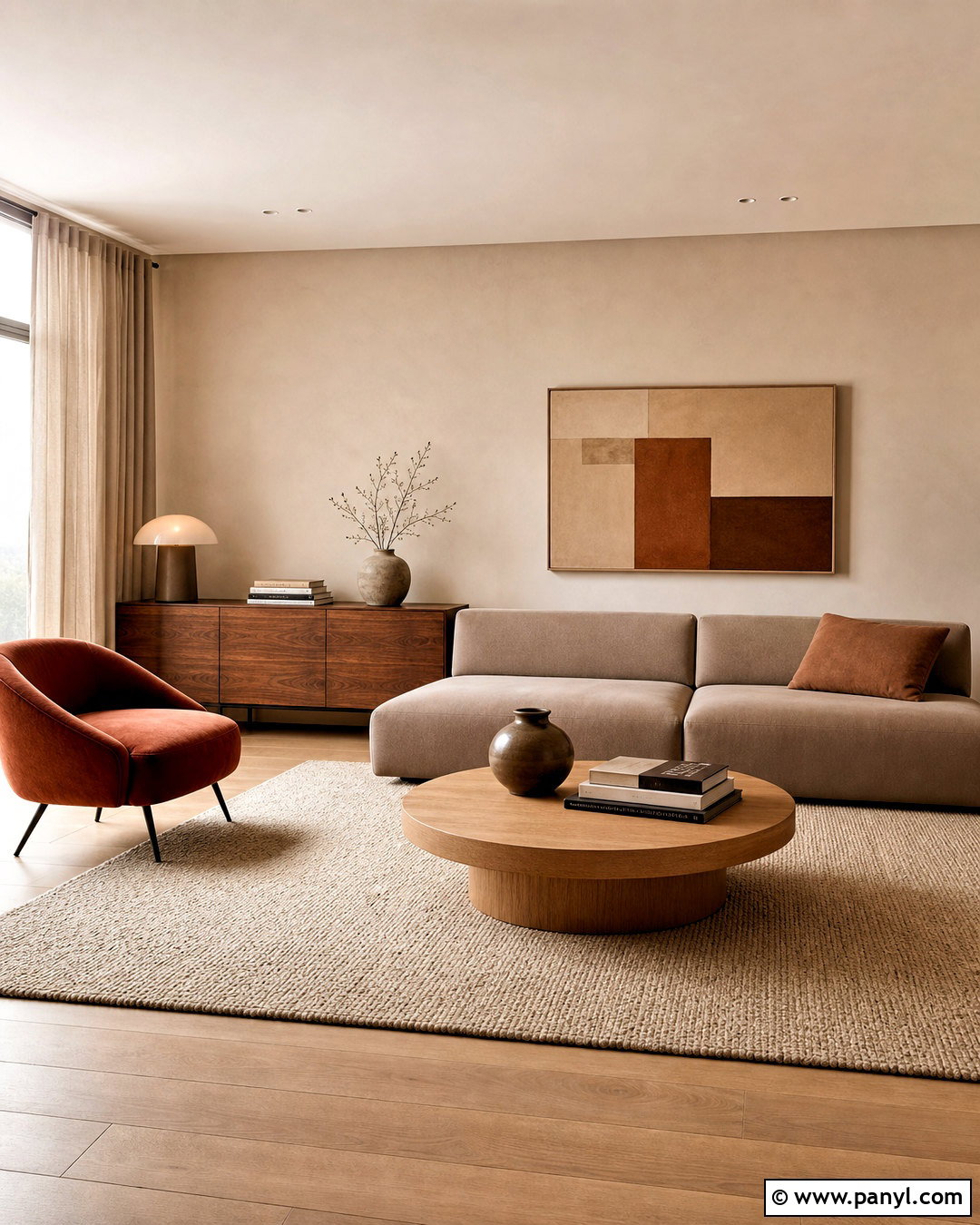 Earthy Minimalist Living Room - 20 warm earthy living room ideas
