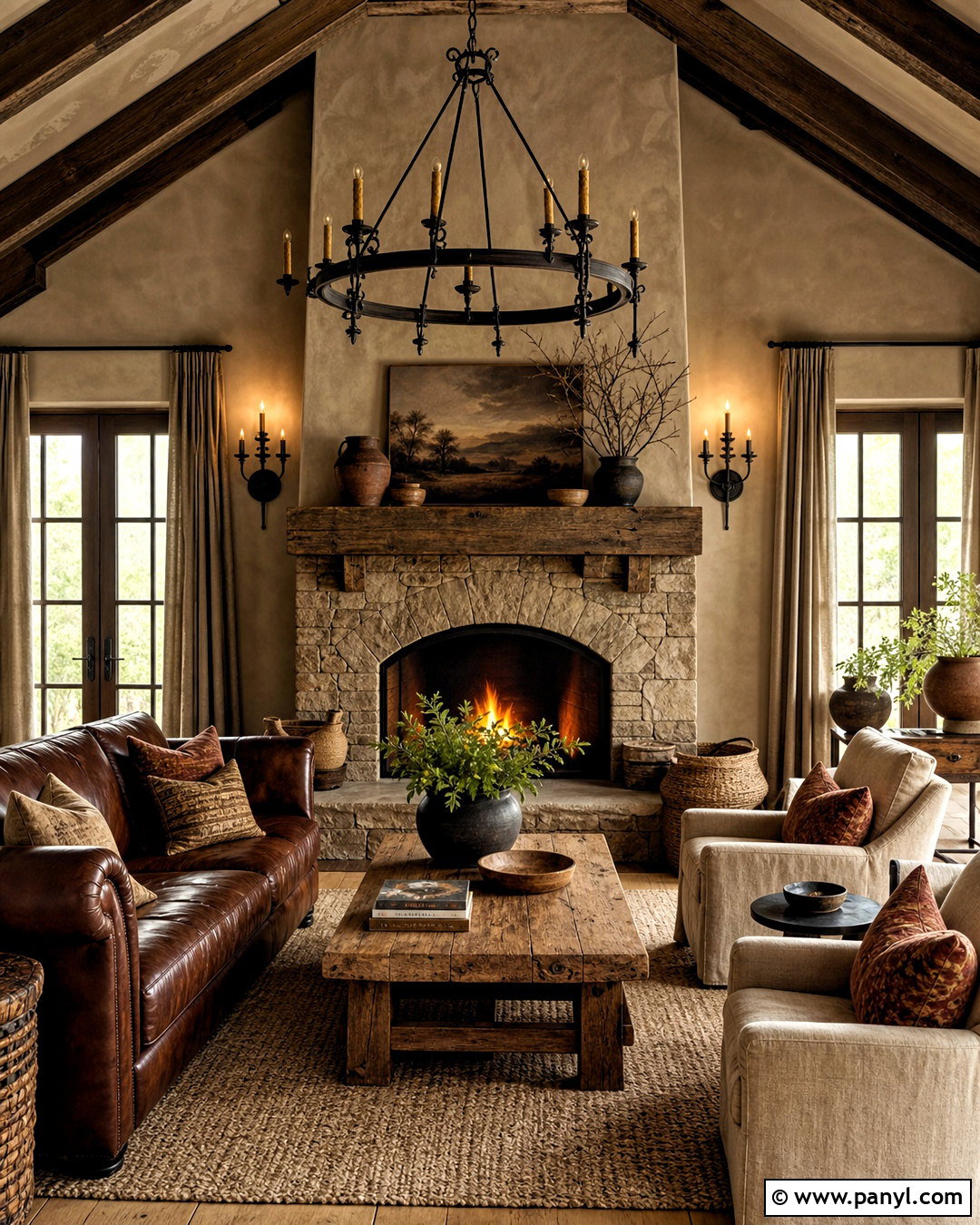 Earthy Rustic Living Room - 20 warm earthy living room ideas