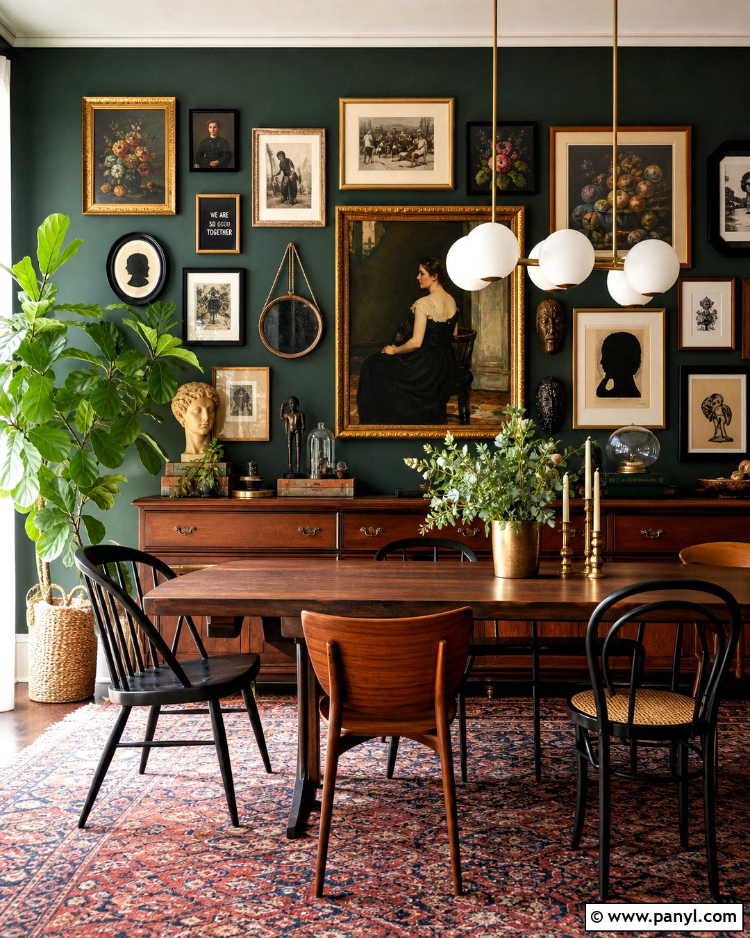 Eclectic Dining Room Wall - 20 eclectic wall ideas