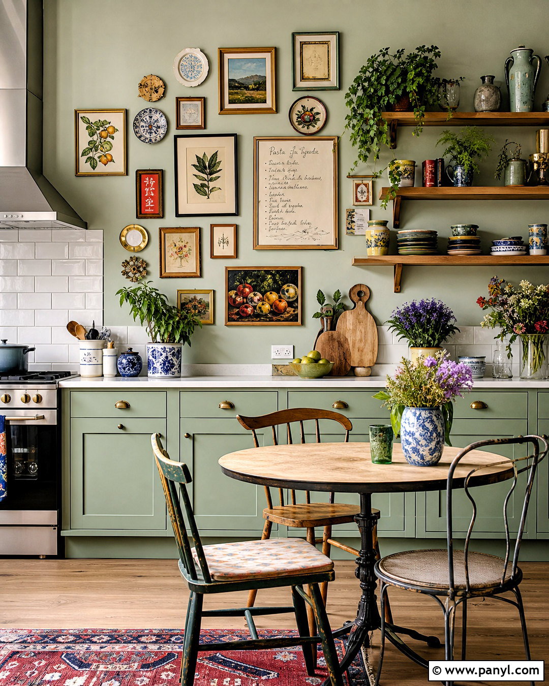 Eclectic Kitchen Wall - 20 eclectic wall ideas