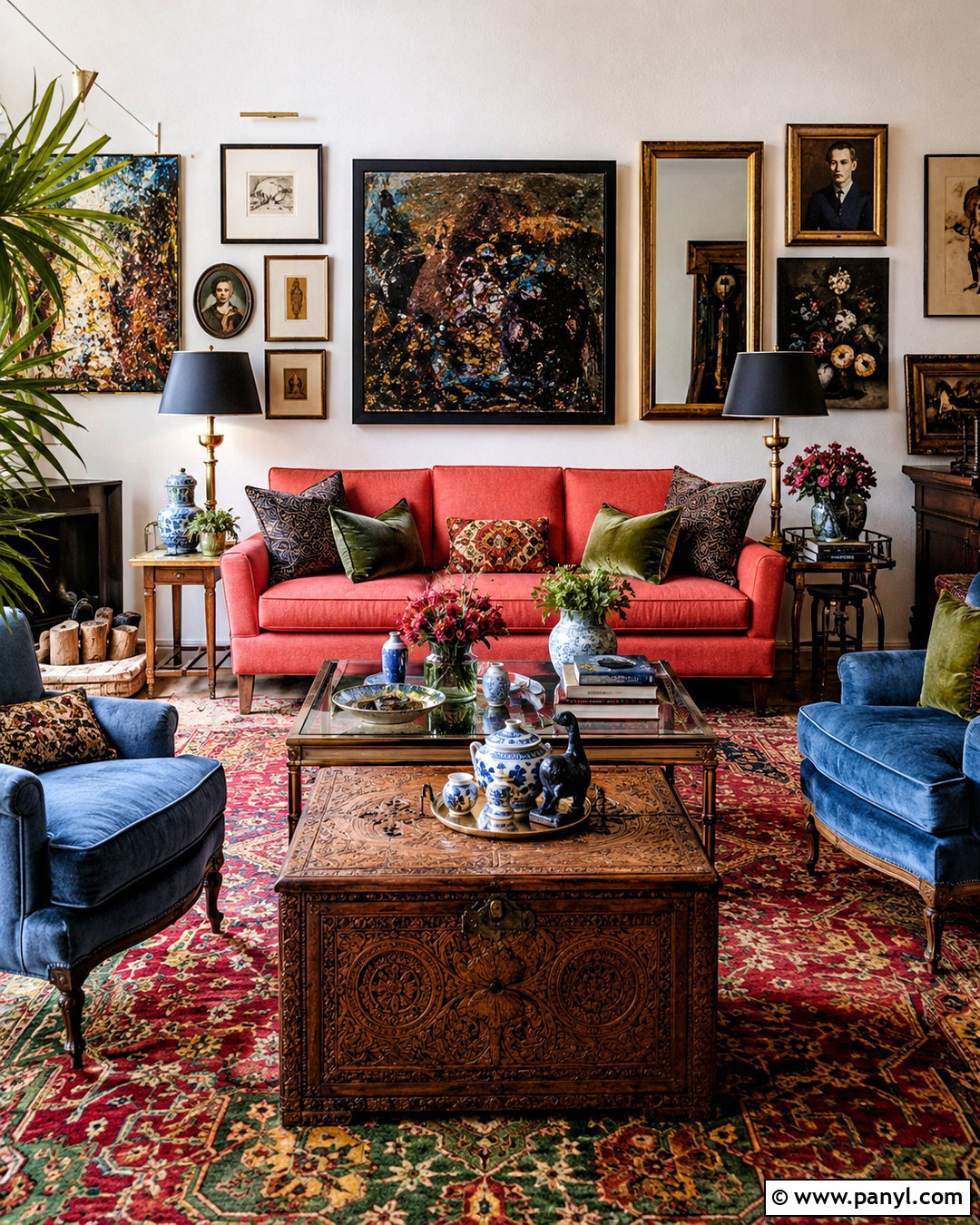 Eclectic Maximalist Living Room - 20 maximalist interior living room ideas