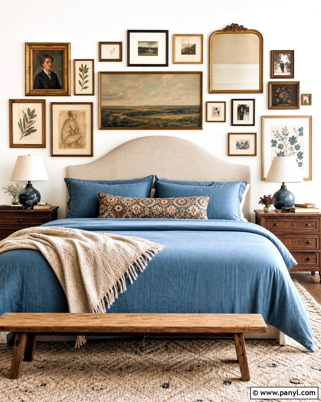 Eclectic Wall Above The Bed - 20 eclectic wall ideas