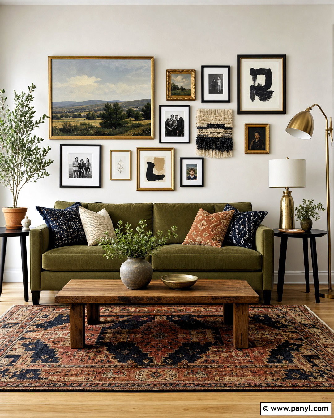 Eclectic Wall Above The Sofa - 20 eclectic wall ideas
