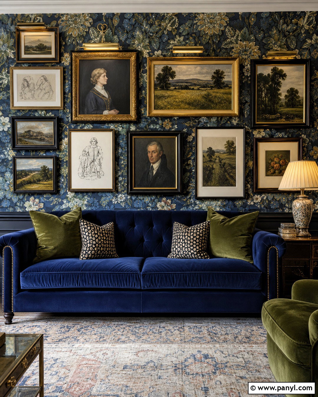 Eclectic Wall With Wallpaper - 20 eclectic wall ideas