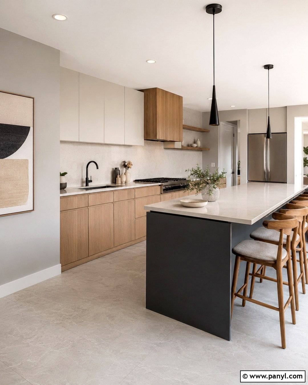 Edgecomb Gray Kitchen Walls In A Modern Kitchen - 20 Edgecomb Gray Kitchen Walls