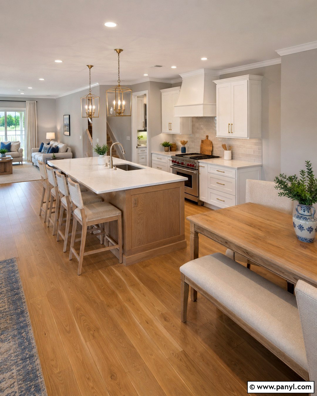 Edgecomb Gray Kitchen Walls In An Open Concept Kitchen - 20 Edgecomb Gray Kitchen Walls