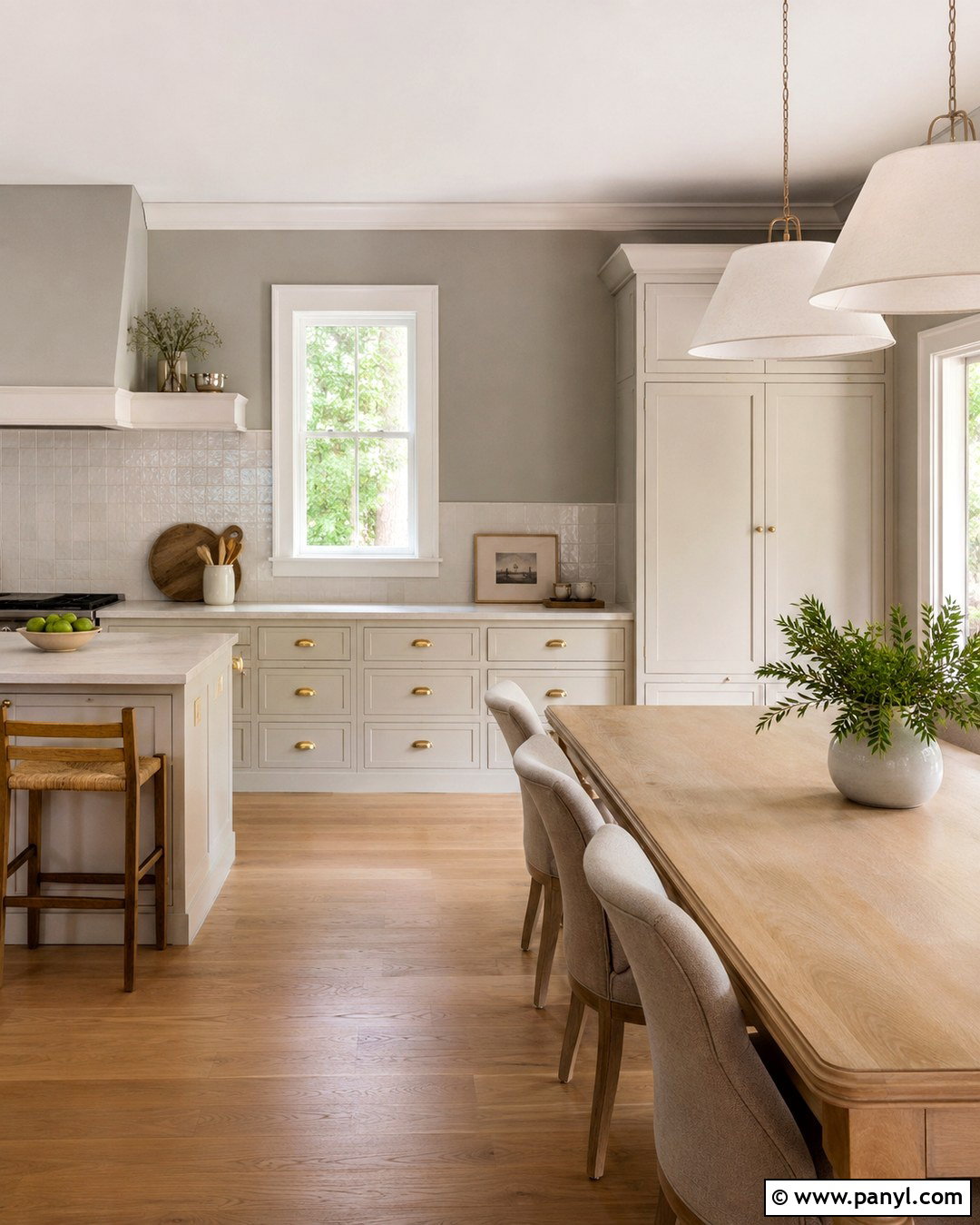 Edgecomb Gray Kitchen Walls With Warm White Cabinets - 20 Edgecomb Gray Kitchen Walls