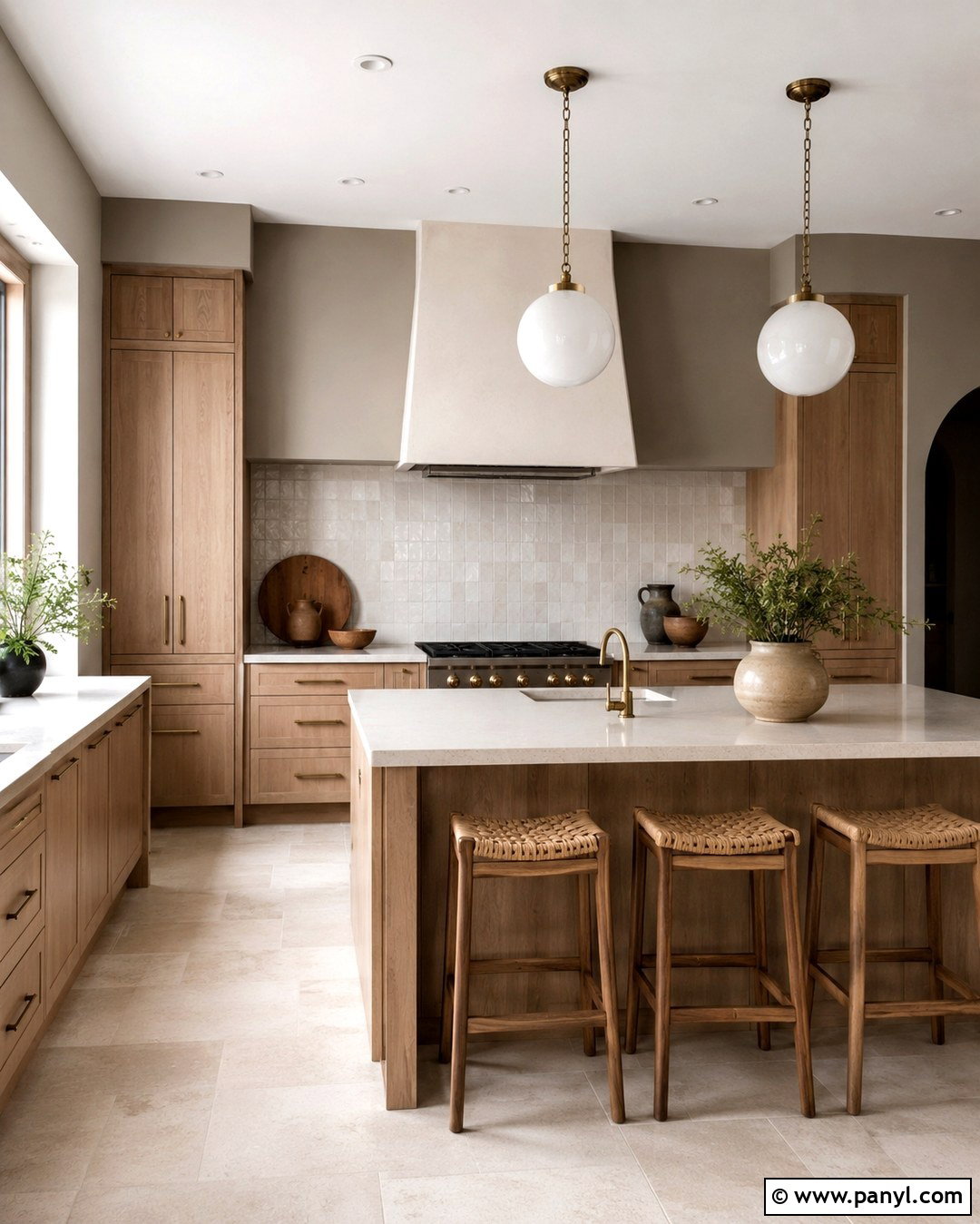 Edgecomb Gray Kitchen Walls With Zellige Tile - 20 Edgecomb Gray Kitchen Walls
