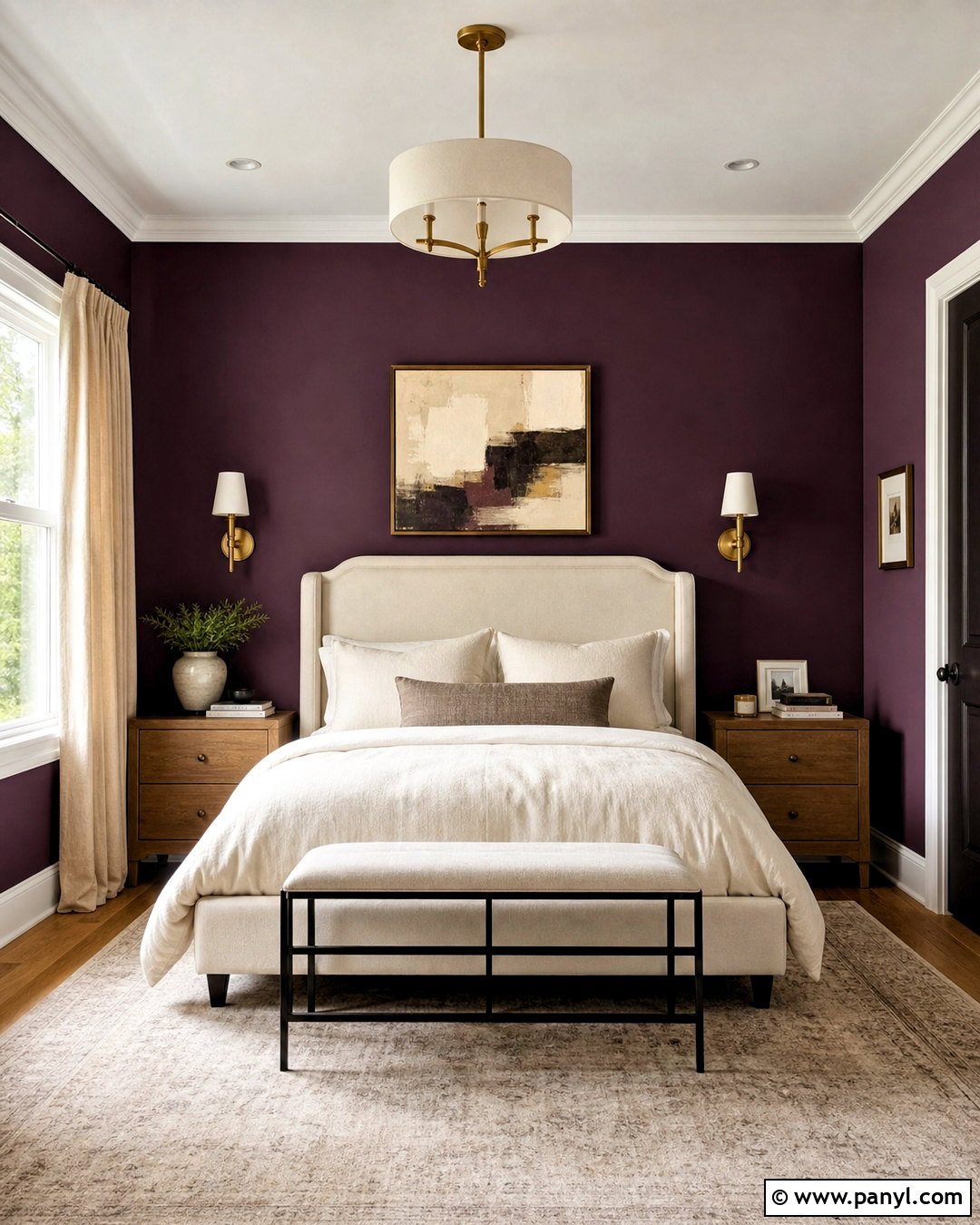 Eggplant Accent Wall Bedroom - 20 eggplant bedroom ideas
