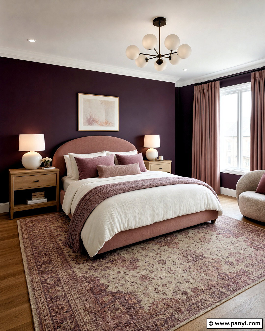 Eggplant And Blush Pink Bedroom - 20 eggplant bedroom ideas