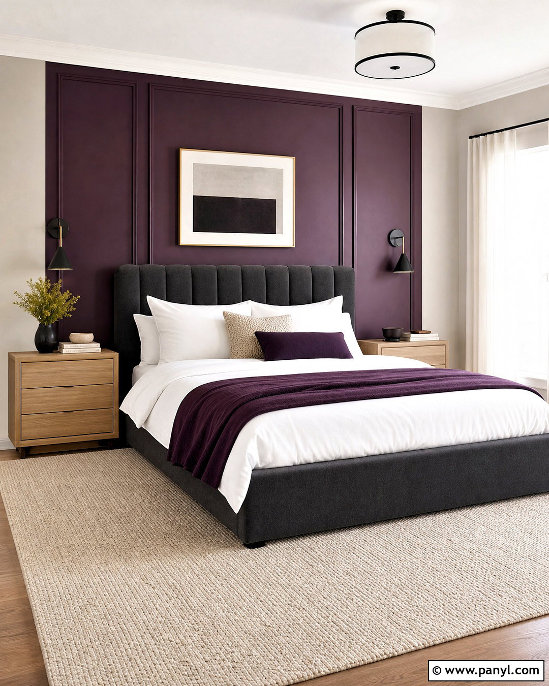 Eggplant And Charcoal Bedroom - 20 eggplant bedroom ideas